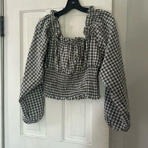 NWT plaid blouse size large